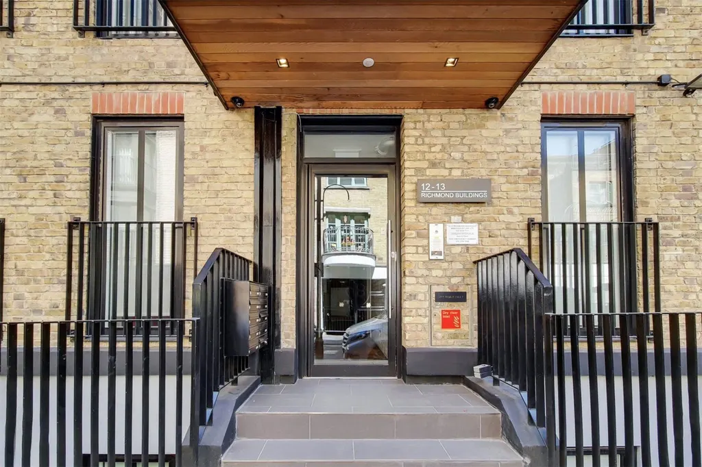 Front entrance to 12-13 Richmond Buildings, Soho W1D